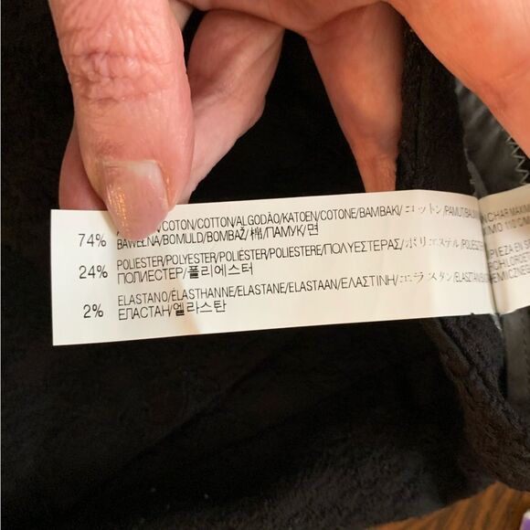 Zara Black brocade Jacquard lace pants woman’s size medium - Picture 3 of 9